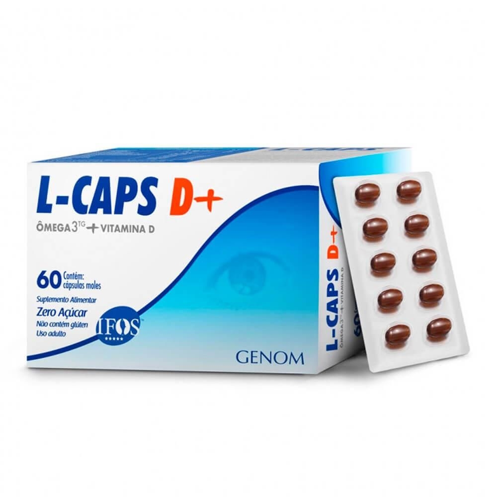 L-caps D+ Genom frasco com 60 cápsulas moles