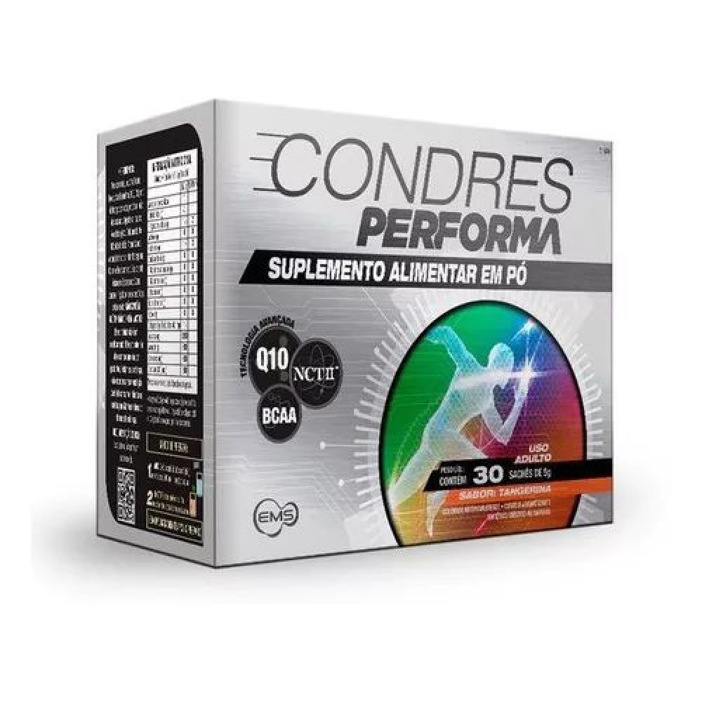 Condres Perfoma EMS tangerina, caixa com 30 sachês