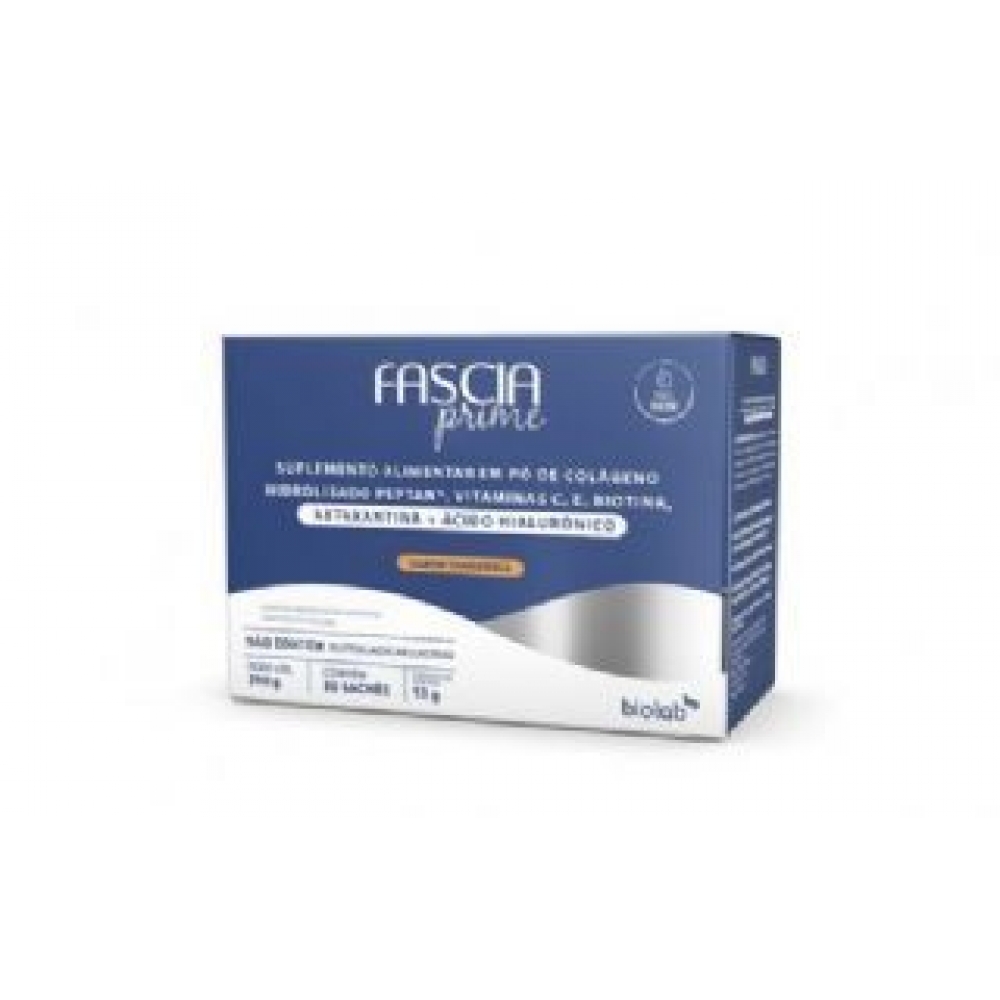 Fascia Prime Colágeno Hidrolisado Sabor Tangerina 30 Sachês